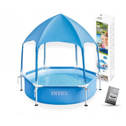 Детский бассейн с навесом Intex Metal Frame 28209 183x38см 