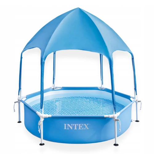 Купить Детский бассейн с навесом Intex Metal Frame 28209 183x38см  фото 4