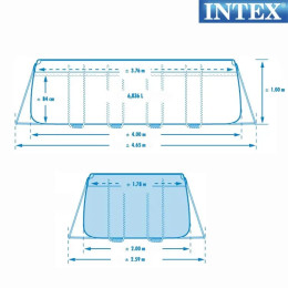 Каркасный бассейн Intex Prism Frame 400x200x100 арт 26788 