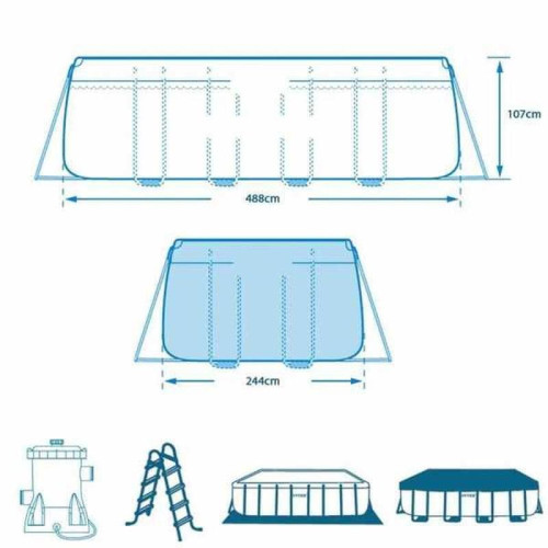 Купить Каркасный бассейн Intex арт 26780 Prism Frame 400x200x100 см фото 5