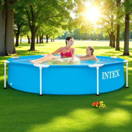 Бассейн Intex Metal Frame 244x51 см арт 28205