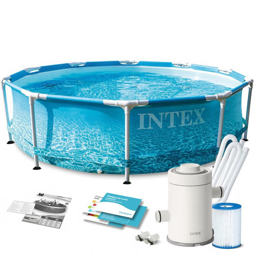 Купить Каркасный бассейн Intex Metal Frame 305x76 арт 28208 с насос-фильтром 