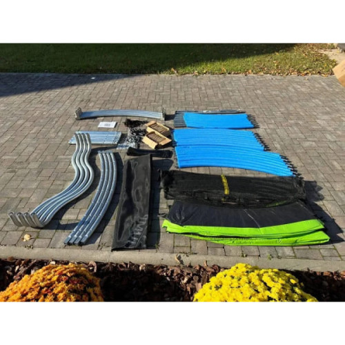 Купить Батут SKYJUMP MASTER green 312 cм Premium с защитной сеткой и лестницей фото 3