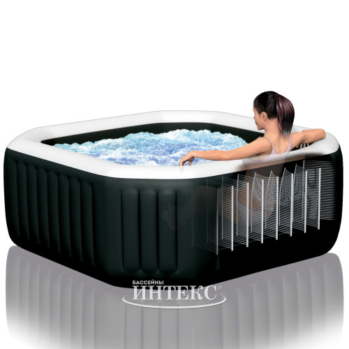 Купить Спа Надувной бассейн-джакузи Intex PureSpa Jet and Bubble Deluxe 201x71 см артикул 28458  фото 4