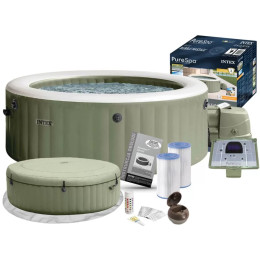 Надувной бассейн-джакузи Intex PureSpa Bubble Massage 196x71 см артикул 28426 