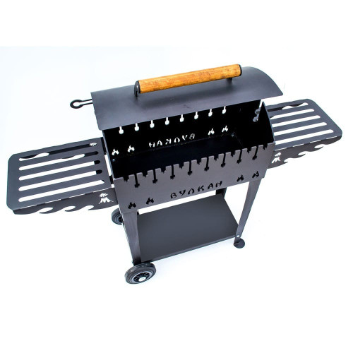 Купить Мангал-гриль на колесах с полками толщина 4 мм фото 3